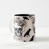 Gothic Reverie Blooms & Botten Tweekleurige Koffiemok (Voorkant links)