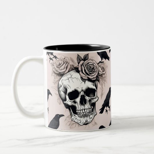 Gothic Reverie Blooms & Botten Tweekleurige Koffiemok (Links)