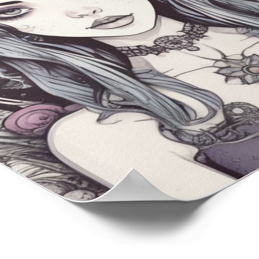 Gothic Reverie Blue Girl Poster (Hoek)