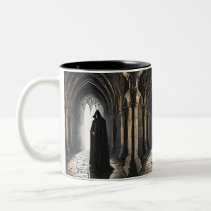 Gothic reverie de poortwachter tweekleurige koffiemok