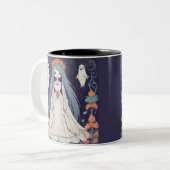 Gothic Reverie Ghost Bride Tweekleurige Koffiemok (Voorkant links)