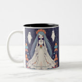 Gothic Reverie Ghost Bride Tweekleurige Koffiemok (Links)