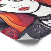 Gothic Reverie Sinaasappel Girl Poster (Hoek)