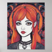 Gothic Reverie Sinaasappel Girl Poster (Voorkant)