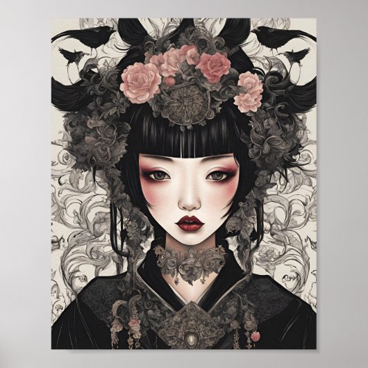 Gothic Reverie Yin Yue Shadow Moon Poster (Voorkant)