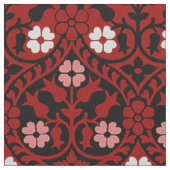 Gothic Revival Bloemen, Rood Stof (Close Up)