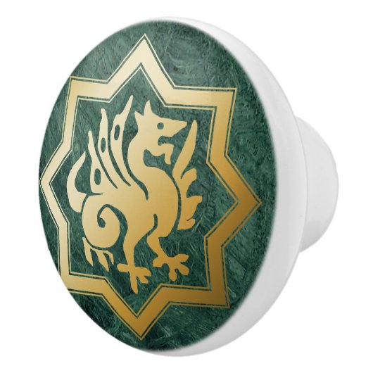 Gothic Revival Dragon Ceramic Pull Keramische Knop (Rechts)