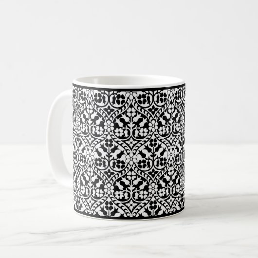 Gothic Revival Floral Coffee Mok (Voorkant links)
