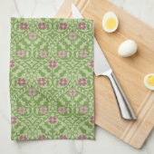Gothic Revival Floral Kitchen Towel Theedoek (Quarter Fold)