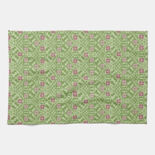 Gothic Revival Floral Kitchen Towel Theedoek (Horizontaal)