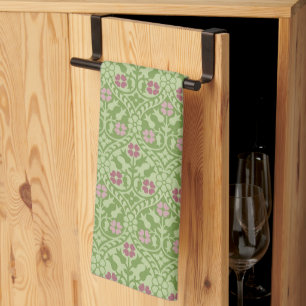 Gothic Revival Floral Kitchen Towel Theedoek
