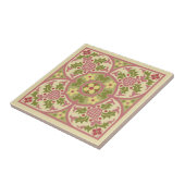 Gothic Revival Floral Medallion Keramische Tegel Tegeltje (Zijkant)