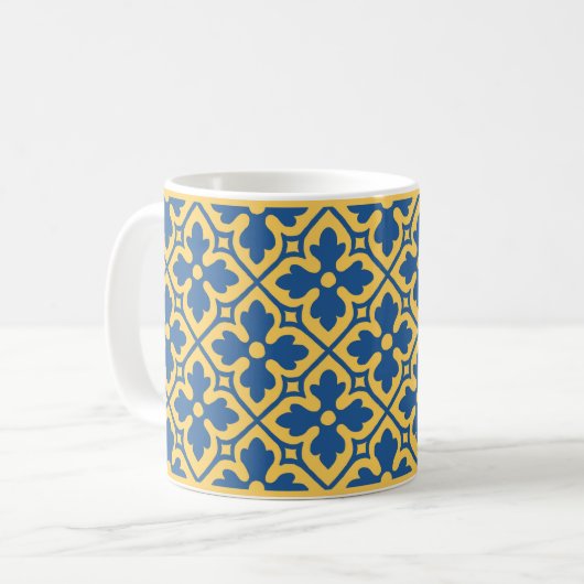 Gothic Revival Quatrefoil Koffie Mok (Voorkant links)
