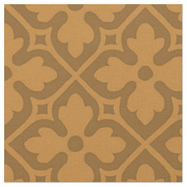 Gothic Revival vierbladen, verbrande karamel Stof