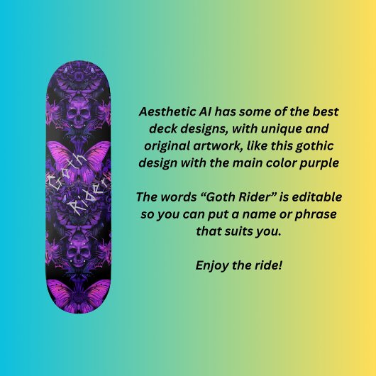 Gothic Rider Persoonlijk Skateboard