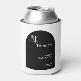 Gothic RIP 20s 30th Birthday Party Zwart-wit Blikjeskoeler