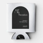 Gothic RIP 20s 30th Birthday Party Zwart-wit Blikjeskoeler (Voorkant)