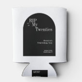 Gothic RIP 20s 30th Birthday Party Zwart-wit Blikjeskoeler (Achterkant)