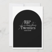 Gothic RIP 20s 30th Birthday Party Zwart-wit Kaart (Achterkant)