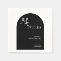 Gothic RIP 20s 30th Birthday Party Zwart-wit