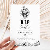 Gothic RIP Twenties 30th Birthday Invitation Kaart
