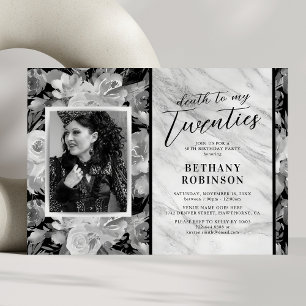 Gothic RIP Twenties 30th Birthday Party Invitation Kaart