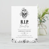 Gothic RIP Twintigste 30e Verjaardagsuitnodiging Kaart (Staand voorkant)