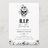 Gothic RIP Twintigste 30e Verjaardagsuitnodiging Kaart (Voorkant)