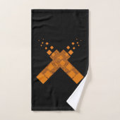 Gothic Ritual Cult Cross Black Oranje Pagan Fire Bad Handdoek (Handdoek)