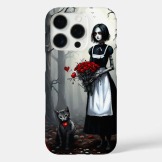 Gothic Robot Meisje iPhone 16 Pro Hoesje