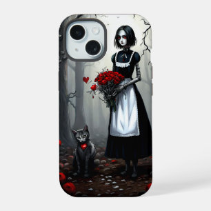 Gothic Robot Meisje iPhone 15 Case