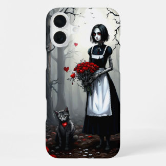 Gothic Robot Meisje iPhone 16 Plus Hoesje