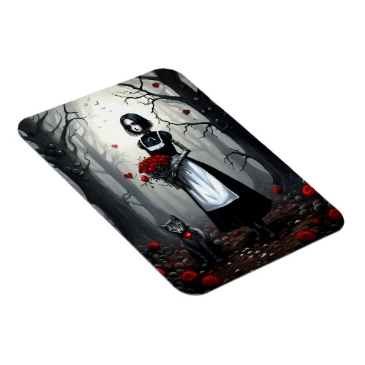 Gothic Robot Meisje Magneet (Rechterzijde)