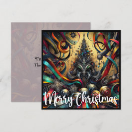 Gothic Rock Dark Metal Kerstboom Feestdagenkaart