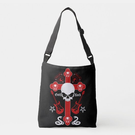 Gothic Rock Mode Crossbody Tas (Voorkant)