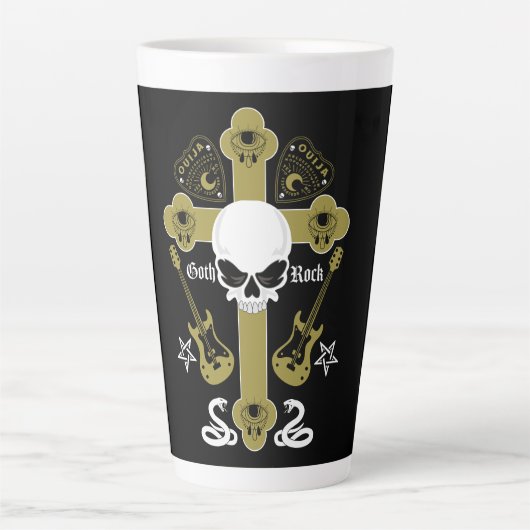 Gothic Rock Mode Latte Mok (Voorkant)