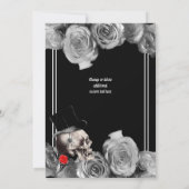 Gothic rock of biker black bruiloft kaart (Achterkant)