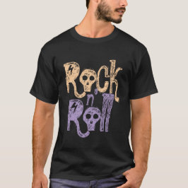 Gothic Rock & Roll Zwart T-shirt Design Mannen
