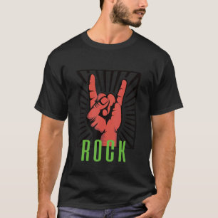Gothic Rock Thrash Horns Symbool van gegoten hoorn T-shirt