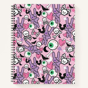Gothic Rockabilly Spooky Bunny Notitieboek