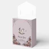 Gothic Rocking Horse Paarse Halloween Baby shower Bedankdoosjes (Geopend)