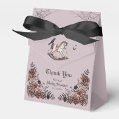 Gothic Rocking Horse Paarse Halloween Baby shower Bedankdoosjes (Voorkant Zijde)