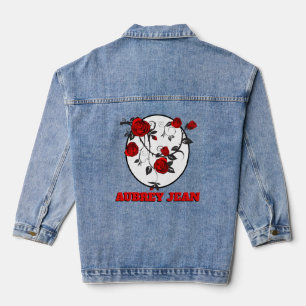 Gothic Rode Rozen Denim Jas Jacket