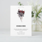 Gothic Rode Rozen Skelet Oefenavondeten   Kaart (Staand voorkant)