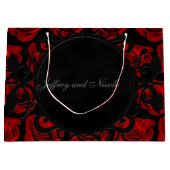 Gothic rode rozen Victoriaans bruiloft Large Cadeautasje (Voorkant)