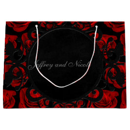 Gothic rode rozen Victoriaans bruiloft Large Cadeautasje