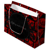 Gothic rode rozen Victoriaans bruiloft Large Cadeautasje (Voorkant Gekanteld)