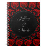 Gothic rode rozen Victoriaans bruiloft Notitieboek (Voorkant)