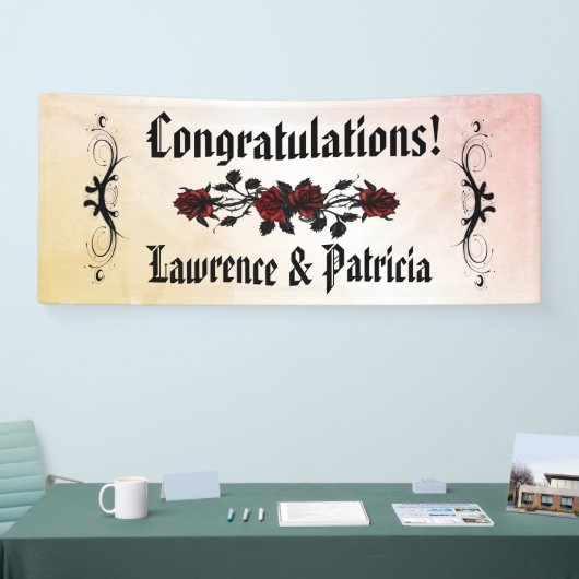 Gothic Rode rozenperzik Spandoek (Beurs)