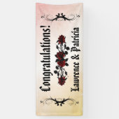 Gothic Rode rozenperzik Spandoek (Verticaal)